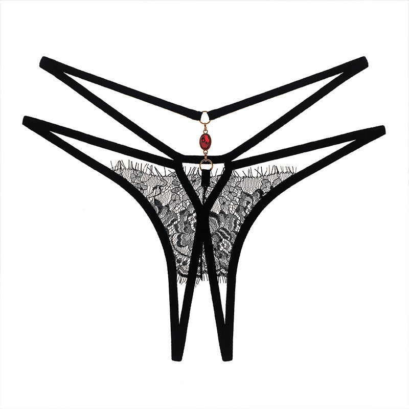 Ladies Butterfly Lace Hot Open-crotch Style Underwear